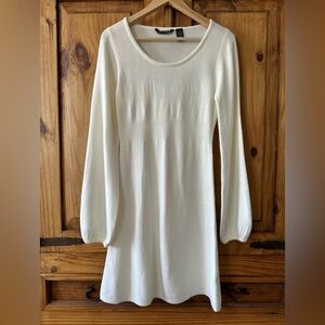 Urban Heritage Knit Long Sleeve Mini Sweater Dress Print Coastal Cowgirl - Large